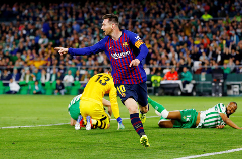 Messi từng lập hat-trick vào lưới Betis ở lượt về La Liga mùa trước