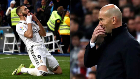 Benzema ghi 59% số bàn thắng của Real từ khi Zidane trở lại