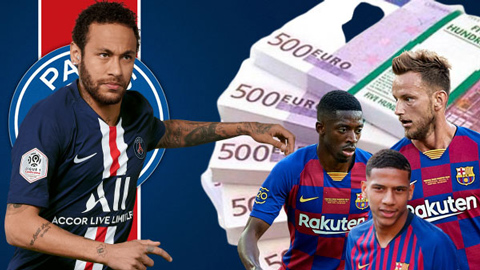 Chuyển nhượng 30/8: Neymar = 200 triệu euro + Rakitic, Todibo và Dembele