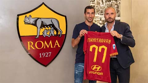 Mkhitaryan gia nhập Roma, khoác áo số 77