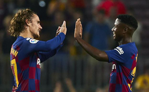 Griezmann và Ansu Fati đang là niềm hy vọng trên hàng công của Barca