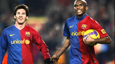 Messi và nhiều cựu danh thủ tri ân 'báo đen' Eto'o