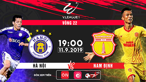 Trực tiếp Hà Nội vs Nam Định tại vòng 22 trên Bóng đá TV/VTVcab
