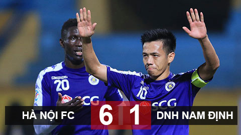 Hà Nội 6-1 DNH Nam Định: Ván tennis trong buổi tối rực pháo sáng