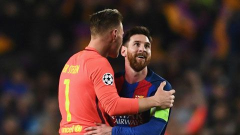Ter Stegen tin Messi sẽ tiếp tục gắn bó với Barca