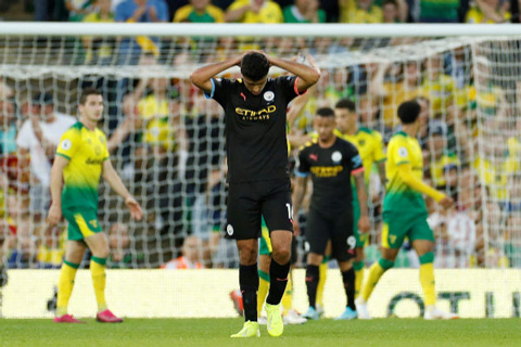 Man City đã bất ngờ để thua 2-3 trước Norwich