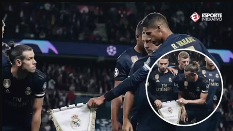 Bale từ chối cầm cờ hiệu của Real trong trận đấu với PSG