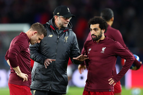 Tại Liverpool, Klopp đang yên tâm về nhiệm vụ đá phạt đền với Milner và Salah