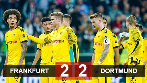 Frankfurt 2-2 Dortmund: Chia điểm đáng tiếc