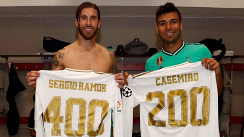 Ramos và Casemiro đều có những cột mốc đáng nhớ