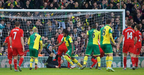 Trận thắng kịch tính 5-4 trước Norwich năm 2016 chỉ ra sự yếu kém trong các tình huống cố định của Liverpool