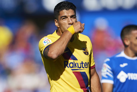 Suarez là góp công vào chiến thắng của Barca trước Getafe