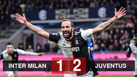 Inter 1-2 Juventus: Ronaldo kém duyên, Higuain đưa 'Bà đầm' lần đầu lên đỉnh Serie A