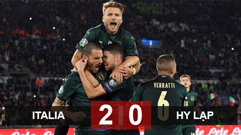Italia 2-0 Hy Lạp: Nối dài mạch toàn thắng, Azzurri giành vé trước 3 lượt trận