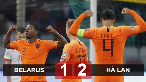 Belarus 1-2 Hà Lan: Van Dijk mắc sai lầm, Hà Lan vất vả giành 3 điểm