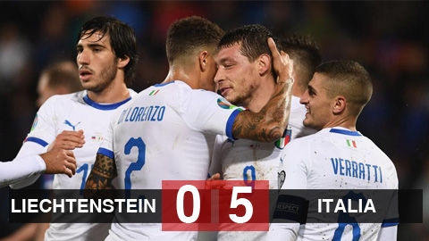 Liechtenstein 0-5 Italia: Belottli lập cú đúp, Italia đại thắng nơi đất khách
