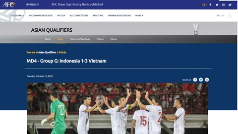 Truyền thông châu Á: 'Indonesia vật lộn tìm phép màu trước Việt Nam'