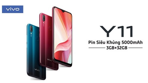 Vivo Y11 với pin 5000mAh sắp bán tại Việt Nam, giá gần 3 triệu