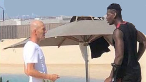 Pogba gặp HLV Zidane ở Dubai, M.U sắp mất ngôi sao người Pháp?