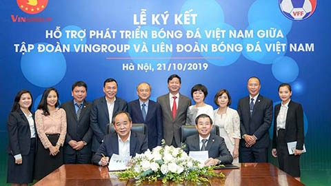 Vingroup & VFF ký thỏa thuận hợp tác chiến lược hỗ trợ  phát triển bóng đá Việt Nam
