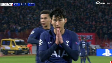 Lập công ở Champions League, Son Heung-min chắp tay cầu nguyện cho Andre Gomes
