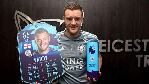 Jamie Vardy xuất sắc nhất Ngoại hạng Anh tháng 10