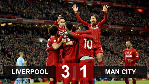 Liverpool 3-1 Man City: Bước tiến dài tới ngôi vương