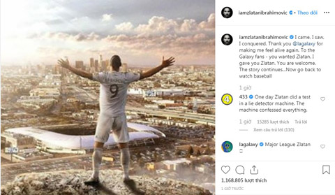 Ibrahimovic nói lời chia tay L.A Galaxy