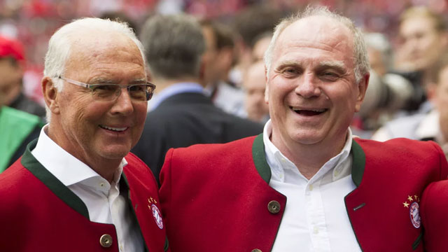 Hoeness (phải) và Beckenbauer đã cùng nhau tạo nên một Bayern vĩ đại