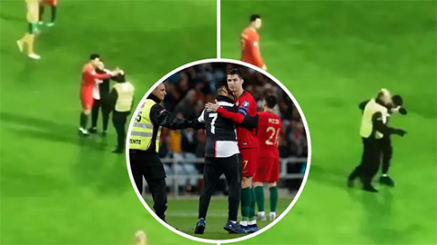 Ronaldo tặng fan cuồng món quà đặc biệt ngay trên sân