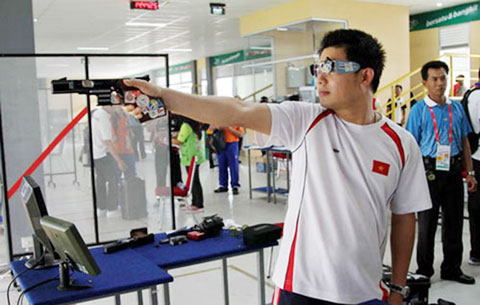Minh Thành đã giành HCV môn bắn súng ở SEA Games 29