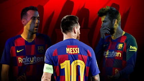 Hoàng hôn đế chế sau lưng Messi-Busquets-Pique