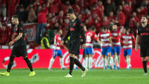 Atletico đã trải qua 5 trận liên tiếp không thắng trên sân khách