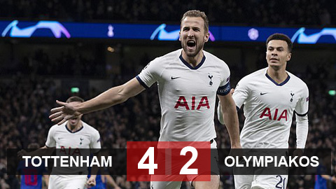 Tottenham 4-2 Olympiakos: Ngược dòng mãn nhãn Tottenham 4-2 Olympiakos: Ngược dòng mãn nhãn