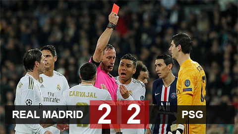 Real 2-2 PSG: Kền kền ngậm ngùi đi tiếp với ngôi nhì bảng Real 2-2 PSG: Kền kền ngậm ngùi đi tiếp với ngôi nhì bảng