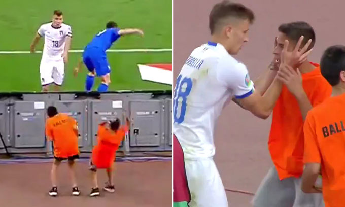 Ngày 10/6/2019 ở trận đấu giữa ĐT Italia và ĐT Hy Lạp thuộc vòng loại EURO 2020, tiền vệ Nicolo Barella trong lúc mất bình tĩnh đã vung chân sút mạnh bóng nhưng cú đá vô tình đập thẳng vào mặt cậu bé nhặt bóng đứng phía sau hàng rào.
