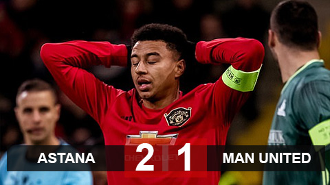Astana 2-1 M.U: Thua ngược, M.U nguy cơ mất ngôi đầu bảng Astana 2-1 M.U: Thua ngược, M.U nguy cơ mất ngôi đầu bảng