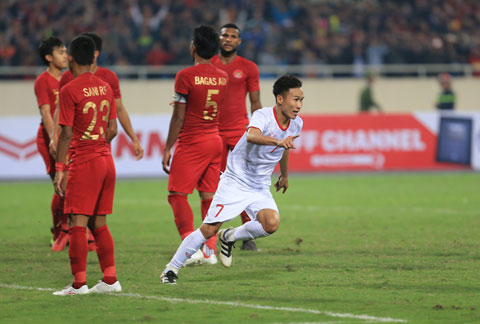 Việt Hưng sẽ tái hiện bàn thắng vào lưới U22 Indonesia như hồi tháng 3 vừa qua? 	Ảnh: ĐỨC CƯỜNG