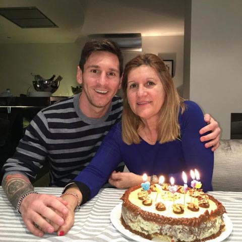 Messi và mẹ của mình