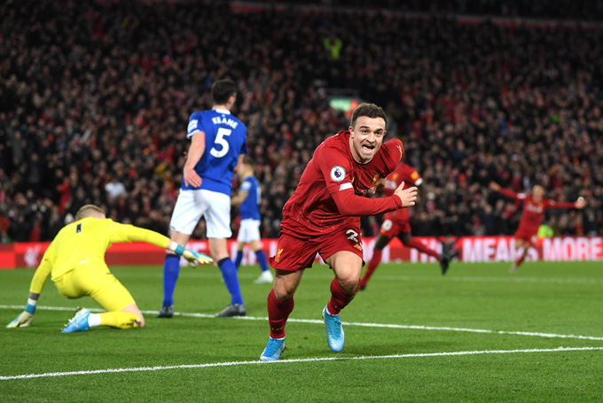 Shaqiri nổ súng cho Liverpool lần đầu tiên kể từ tháng 1