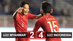  U22 Myanmar 2-2 U22 Indonesia (hiệp phụ 0-2): Chờ U22 Việt Nam ở trận chung kết