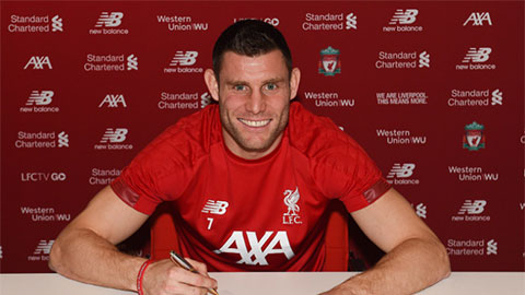 Sau HLV Klopp, đến lượt Milner gia hạn hợp đồng với Liverpool