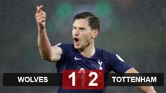 Wolves 1-2 Tottenham: Vertonghen ghi bàn phút 90, Mourinho thắng trận thứ 5 với Tottenham Wolves 1-2 Tottenham: Vertonghen ghi bàn phút 90, Mourinho thắng trận thứ 5 với Tottenham