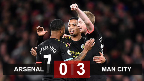 Arsenal 0-3 Man City: Màn trình diễn siêu hạng của De Bruyne Arsenal 0-3 Man City: Màn trình diễn siêu hạng của De Bruyne