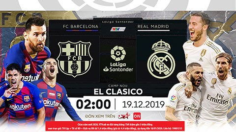 Siêu kinh điển: Barcelona vs Real Madrid trực tiếp trên VTVcab