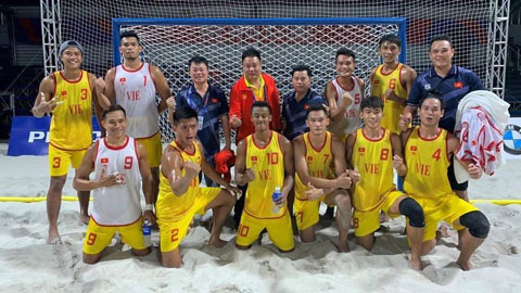 Đội tuyển bóng ném bãi biển Việt Nam 	 Ảnh: ĐỨC CƯỜNG