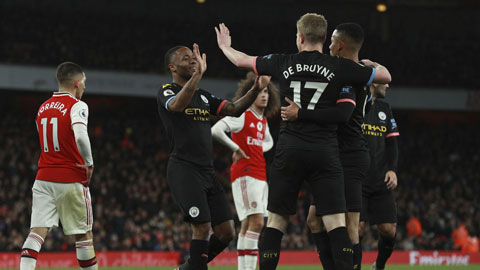 Man City vùi dập Arsenal 3-0: Lấy cảm hứng cho Champions League