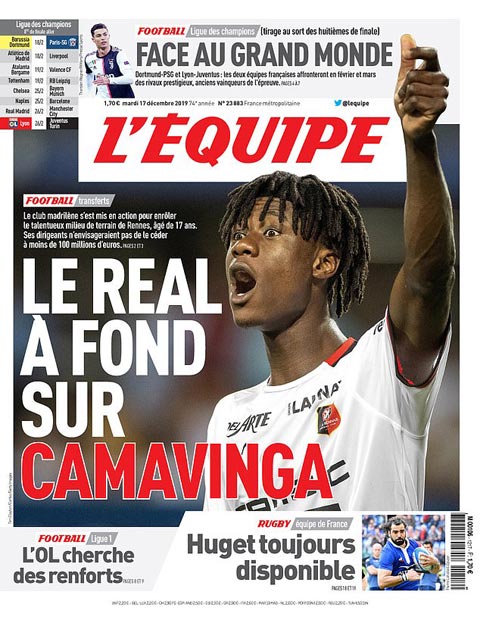 Rennes hét giá Camavinga tới 100 triệu euro