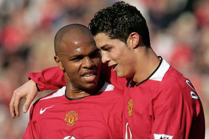 Fortune và Ronaldo thời còn sát cánh trong màu áo M.U