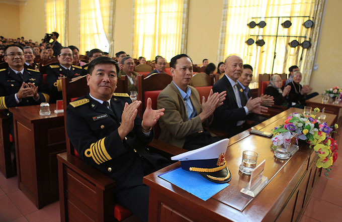 Đại tá Nguyễn Quốc Doanh - Đảng ủy viên, Lữ đoàn trưởng Vùng 1 Hải quân có mặt trong Hội nghị gặp mặt đoàn kết quân dân năm 2019